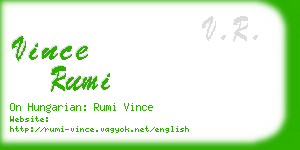 vince rumi business card